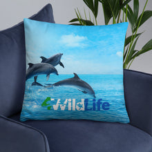 Load image into Gallery viewer, 4WildLife Dolphins Basic Pillow