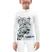 Load image into Gallery viewer, 4WildLife Snow Leopard Kids Rash Guard