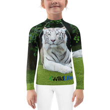Load image into Gallery viewer, 4Wildlife White Tiger Kids Rash Guard