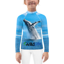 Load image into Gallery viewer, 4Wildlife Blue Whale Kids Rash Guard