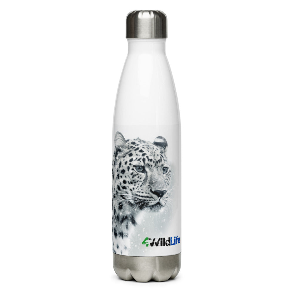 4WildLife Snow Leopard Stainless Steel Water Bottle