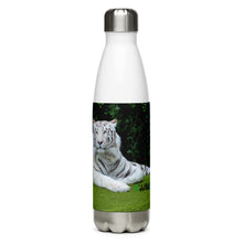 Load image into Gallery viewer, 4Wildlife White Tiger Stainless Steel Water Bottle