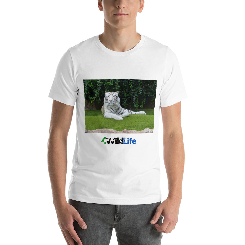 4WildLife White Tiger Unisex White Tiger Short-Sleeve T-Shirt