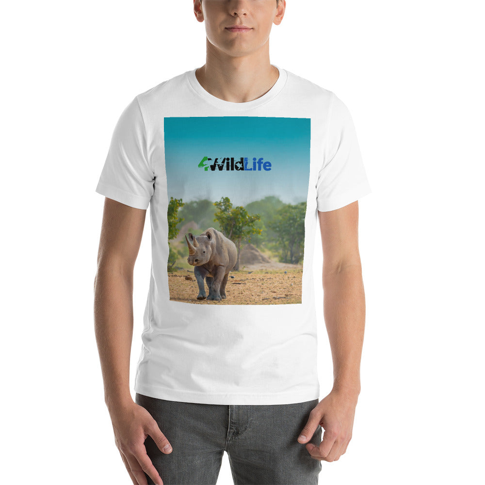 4WildLife Black Rhino Short-Sleeve Unisex T-Shirt
