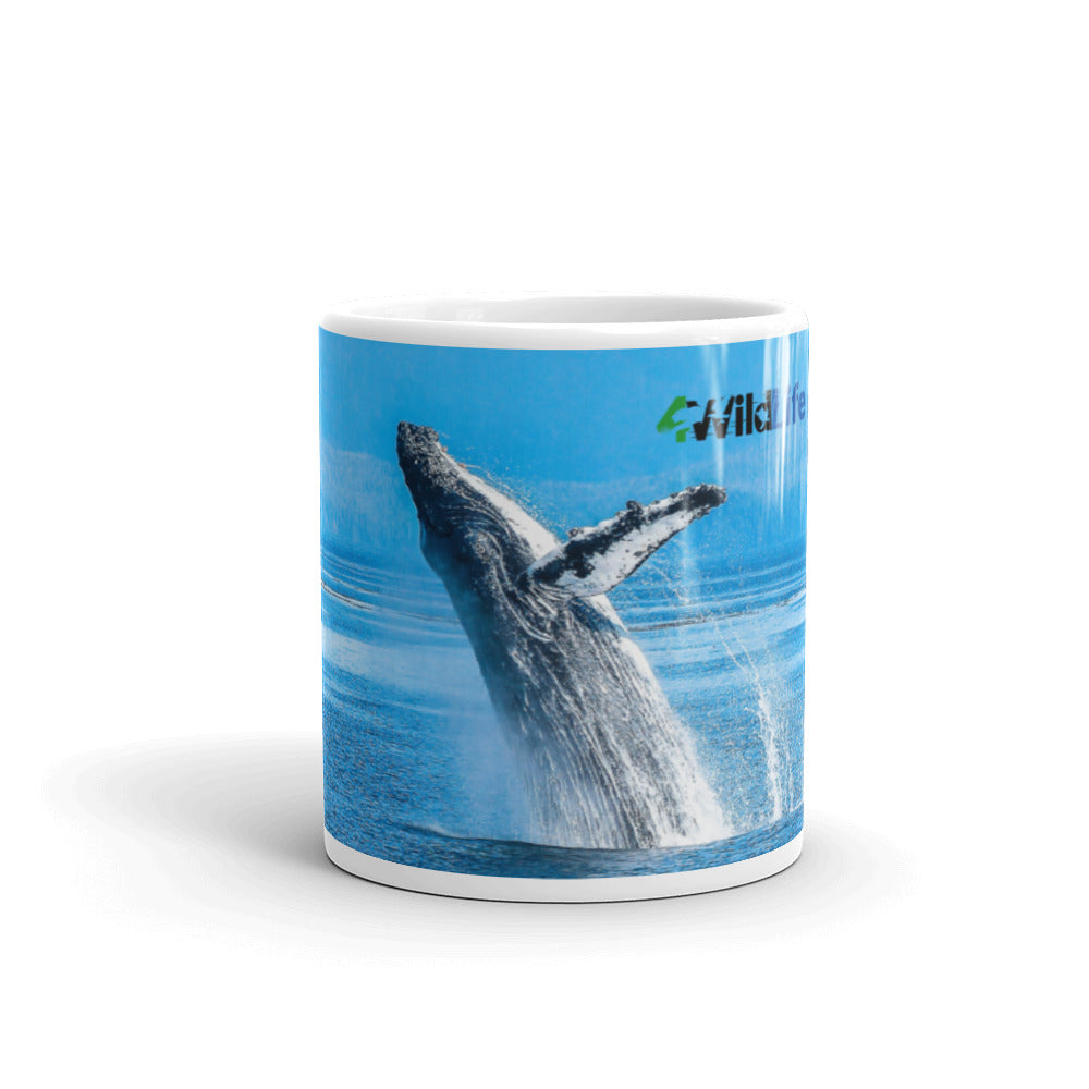 4Wildlife Whale White Glossy Mug