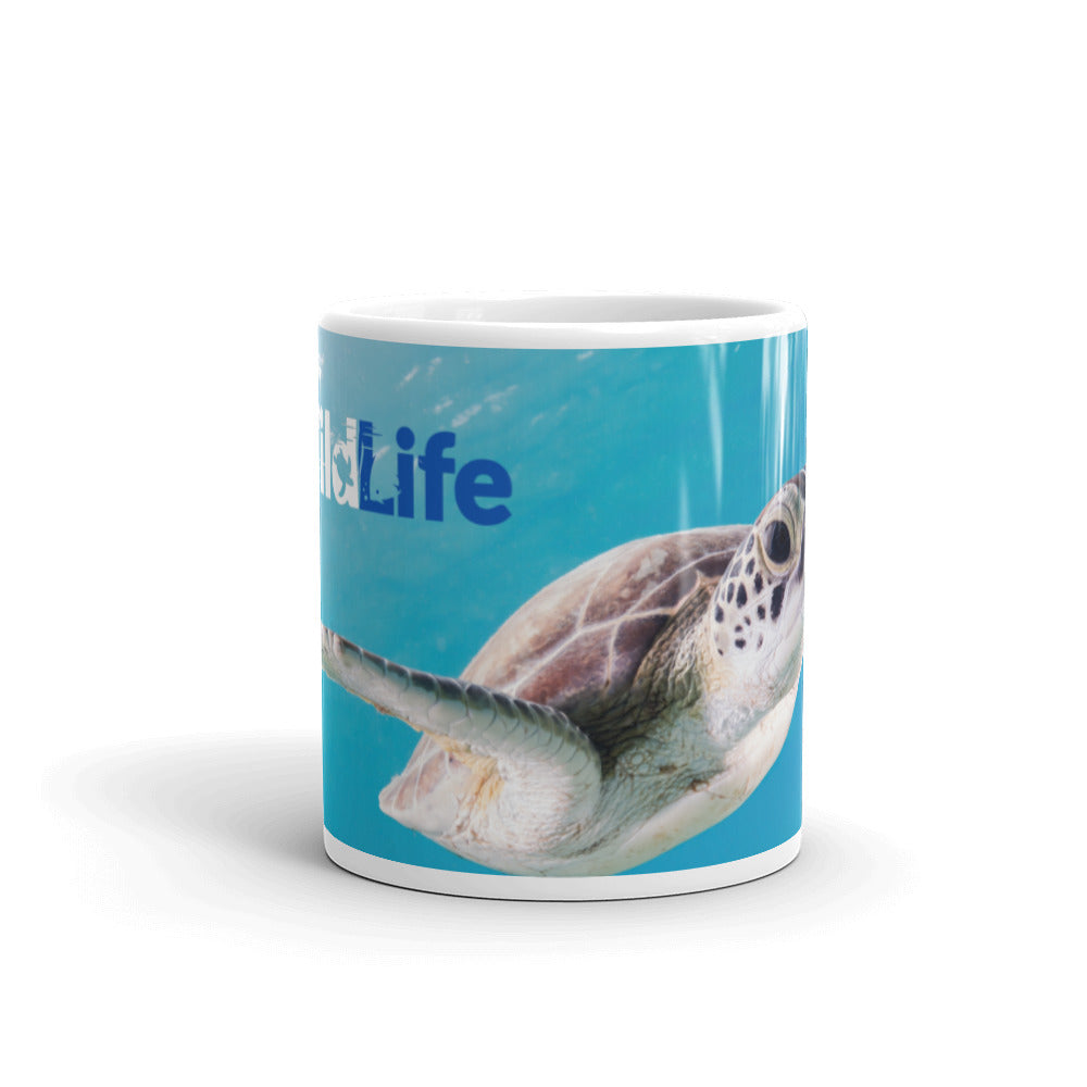 4WildLife Sea Turtle White Glossy Mug