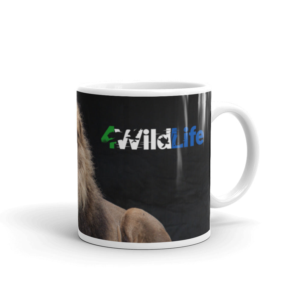 4Wildlife Lion White Glossy Mug