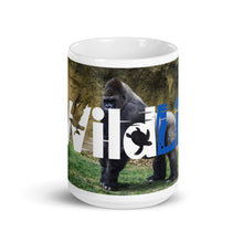 Load image into Gallery viewer, 4Wildlife Silverback Gorilla White Glossy Mug