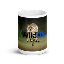 Load image into Gallery viewer, 4Wildlife Cheetah White Glossy Mug